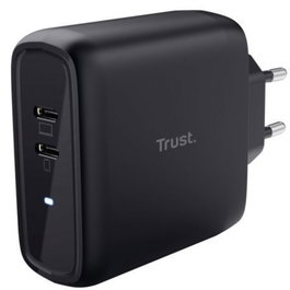 Trust Cargador de Pared Maxo 65W 2 Puertos USB Tipo-C 65W